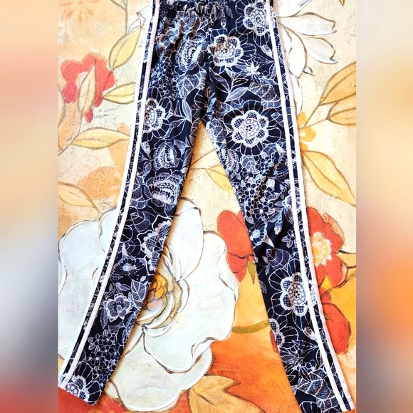 ADIDAS x FARM Rio Florido Black White 2018 Ltd Ed Lace Webs Track Leggings XS - Picture 3 of 14